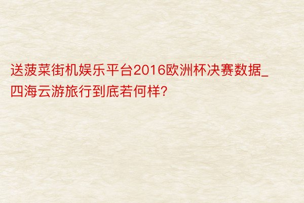 送菠菜街机娱乐平台2016欧洲杯决赛数据_四海云游旅行到底若何样？